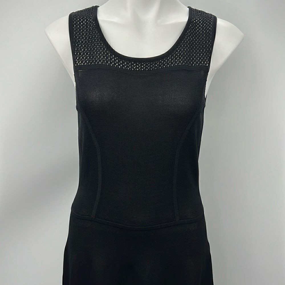 Cynthia Rowley black sleeveless dropped waist dress